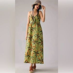 Farm Rio Tropical Green Maxi Dress ‘S’